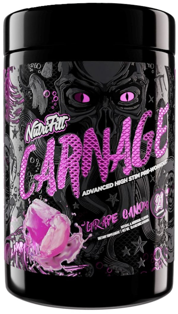 High Stim Pre-Workout NutriFitt Carnage Advanced 