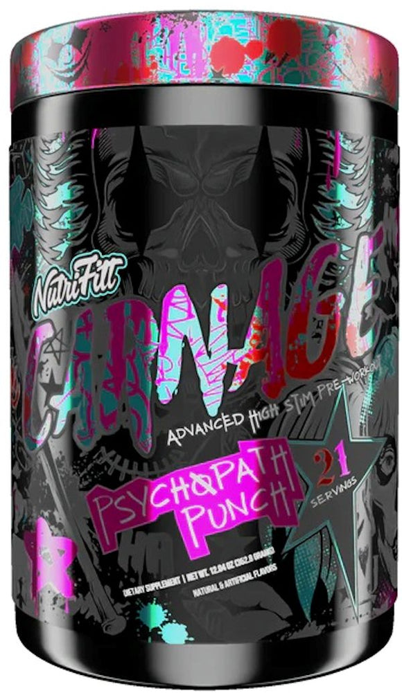 High Stim Pre-Workout NutriFitt Carnage Advanced 3