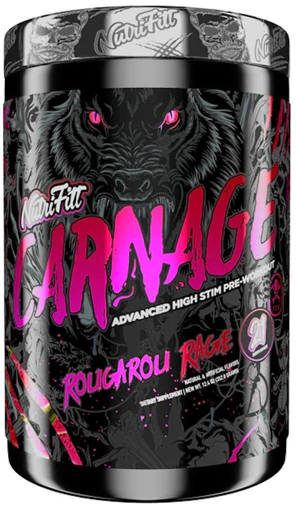 High Stim Pre-Workout NutriFitt Carnage Advanced 2