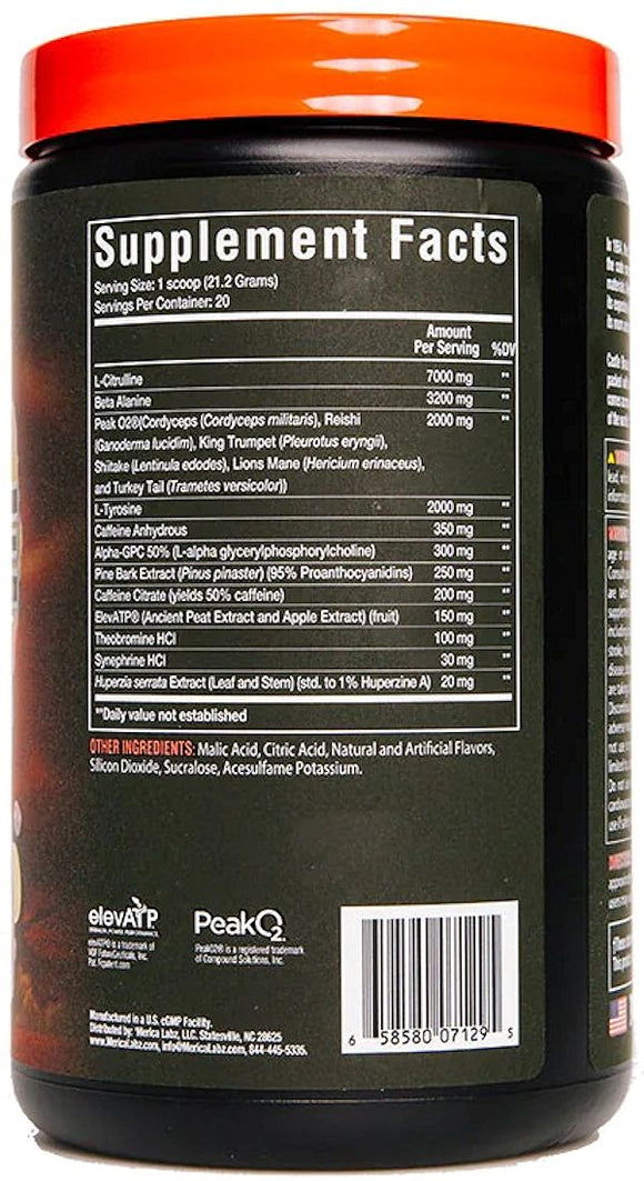 Merica Labz Castle Bravo pre-workout back 2