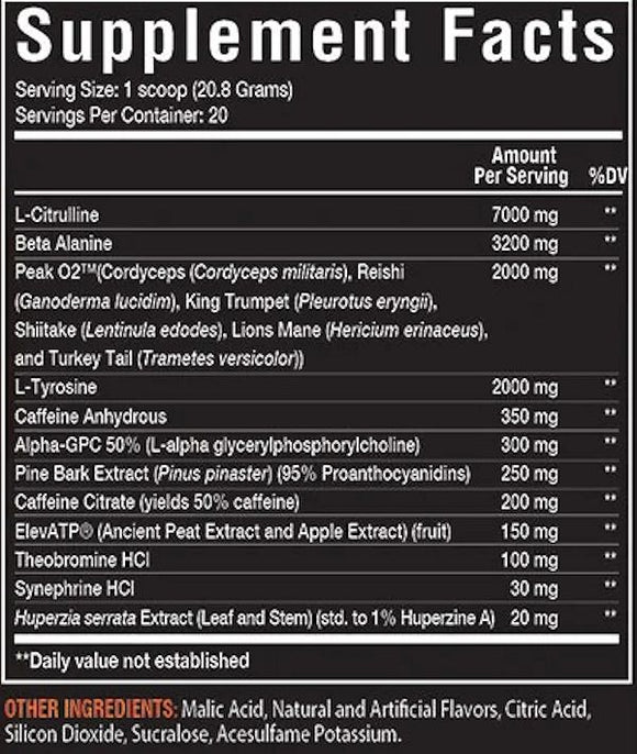 Merica Labz Castle Bravo pre-workout facts 1