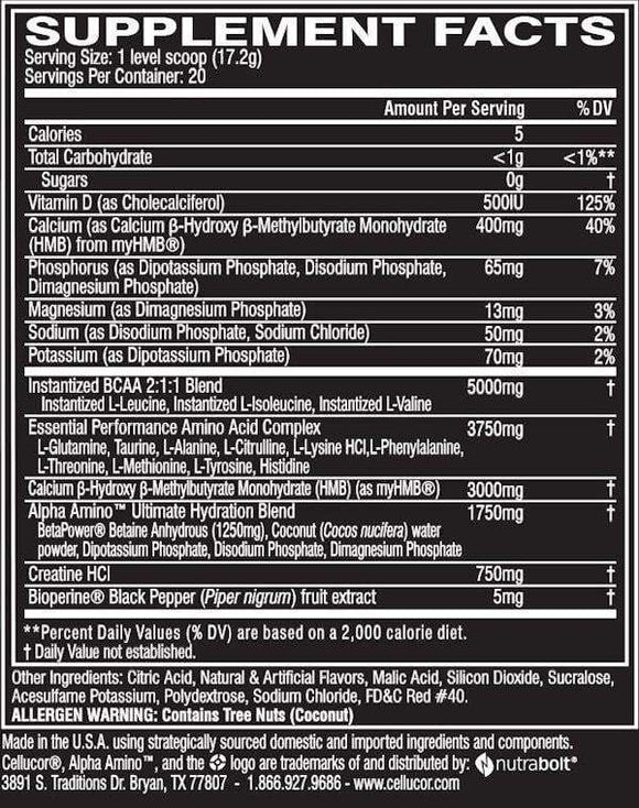 Cellucor Recovery STRAWBERRY COCONUT Cellucor Alpha Amino Ultimate