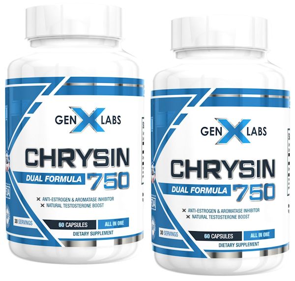 GenXLabs Chrysin 750 Double Pak Low-Price-Supplement 