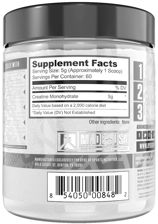 Ryse Supplements Creatine Monohydrate fact