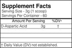 BlackMarket Labs D-Aspartic Acid Raw 60 servings