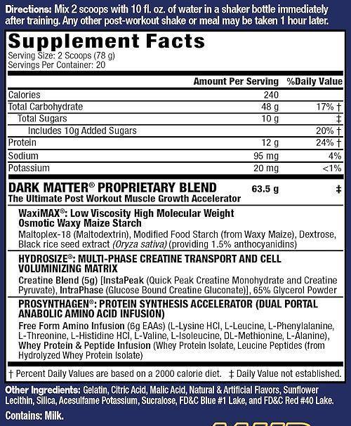 MHP Protein Blue Rasberry MHP Dark Matter 3.22lbs