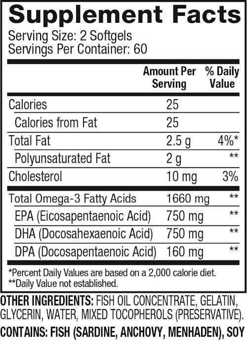 Dymatize Omega 3 Dymatize Omega-3 Fish Oil 120 softgels