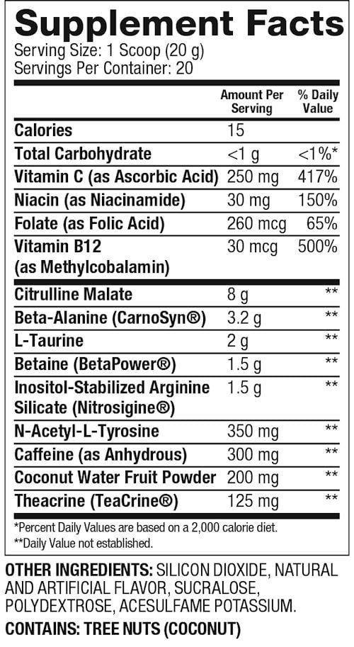 Dymatize Pre-Workout Cherry Watermelon PREW.O. Dymatize 