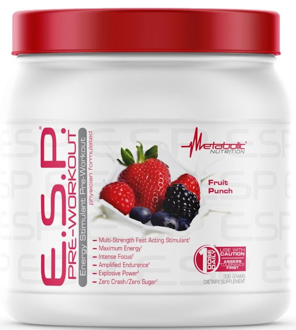 E.S.P Pre-Workout Metabolic Nutrition fruit