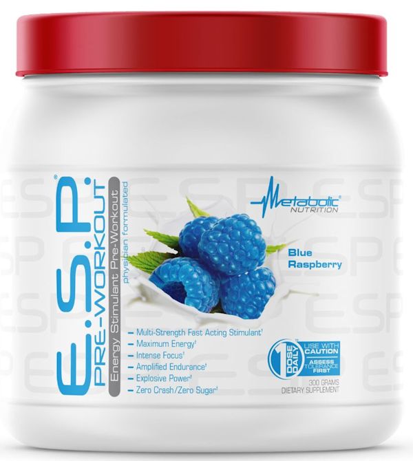 E.S.P Pre-Workout Metabolic Nutrition raspberry