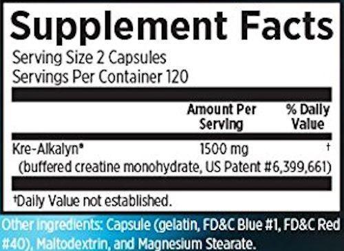 EFX Sports Creatine EFX Sports Kre-Alkalyn 240 fact