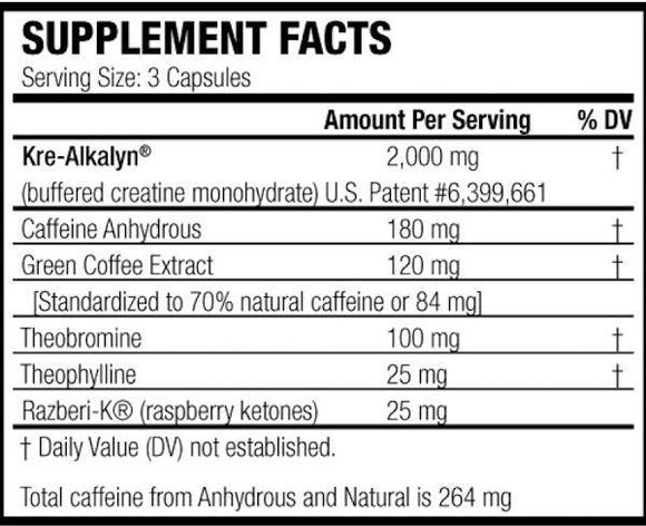 EFX Sports Creatine EFX Sports Kre-Alkalyn Hardcore 120 caps.