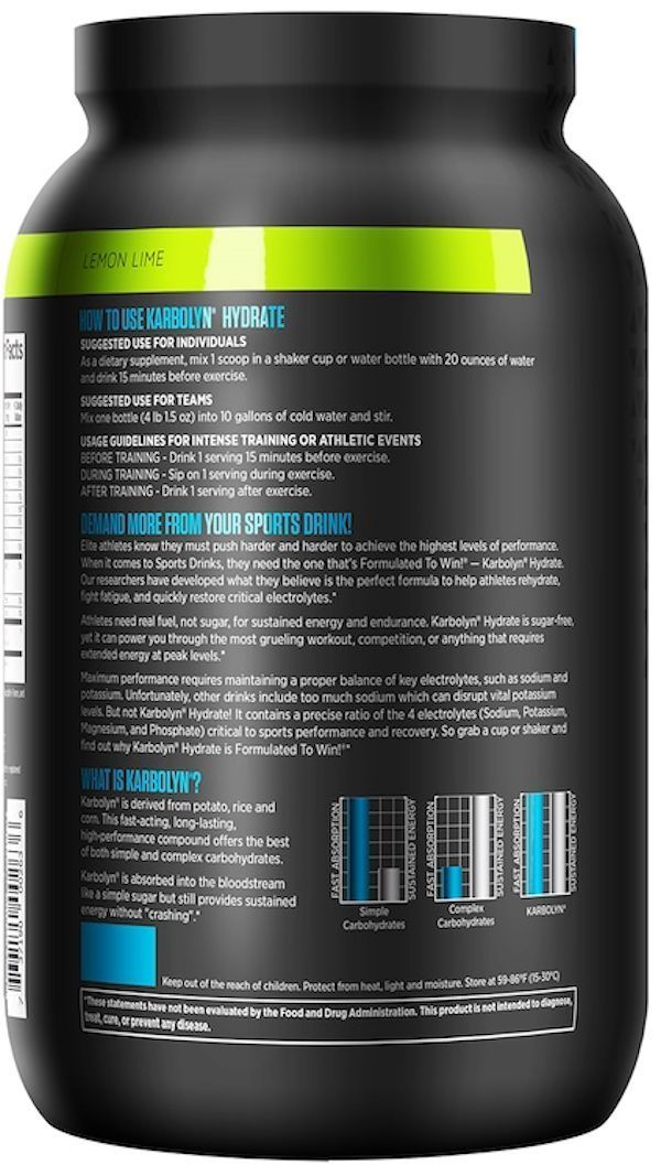EFX Sports Muscle Pumps Lemon Lime EFX Sports Karbolyn Hydrate