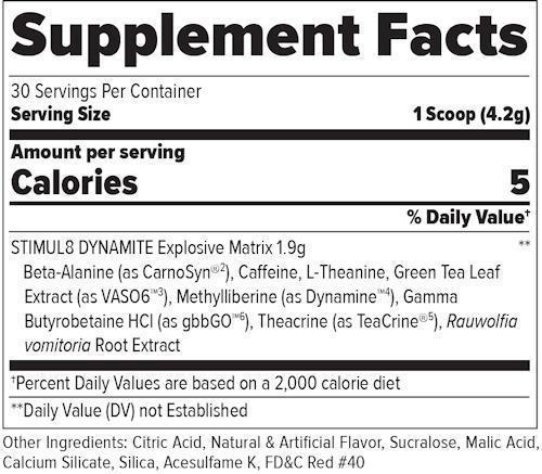 FinaFlex Pre-Workout Peach Mango FinaFlex Stimul8 Dynamite