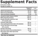 Core Nutritionals FLEX Joint Formula 240 Tablets pain fact