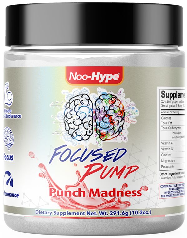 Focused Pump Noo-Hype Pre Workout Stim Free punch
