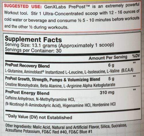 FREE GIFT Free Gift GenXLabs Pre-Post Workout FREE with any Muscle Stack Purchase (code: post)