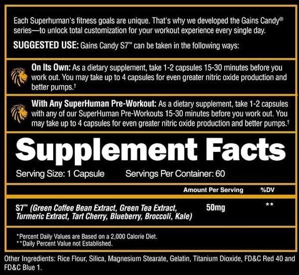 Alpha Lion Gain Candy S7 Muscle Pumps 60 facts