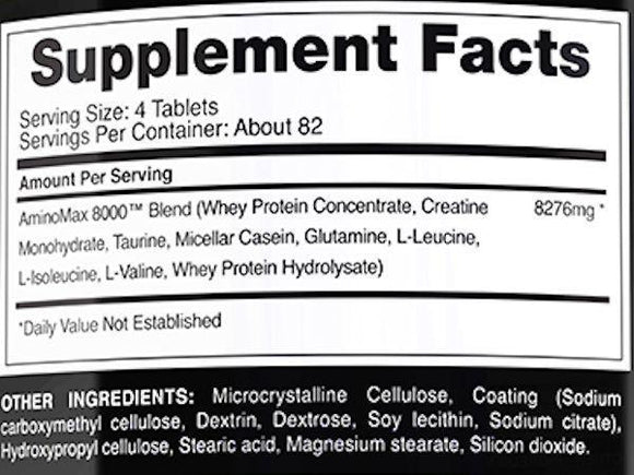 Gaspari Nutrition Amino Acids Gaspari Nutrition Amino Max 8000