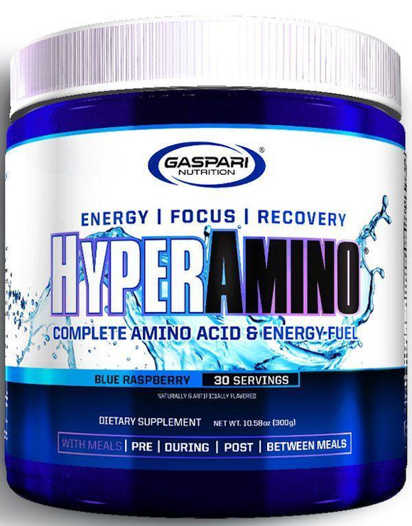 Gaspari Nutrition BCAA Blue Raspberry Gaspari HyperAmino 30 serving