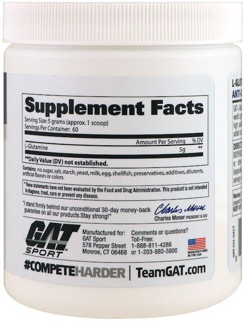 GAT Sports Glutamine GAT Sports L-Glutamine 1 back