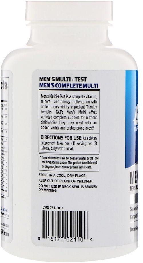 GAT Sports Multi Vitamin GAT Sports Mens Multi+Test 60 caps
