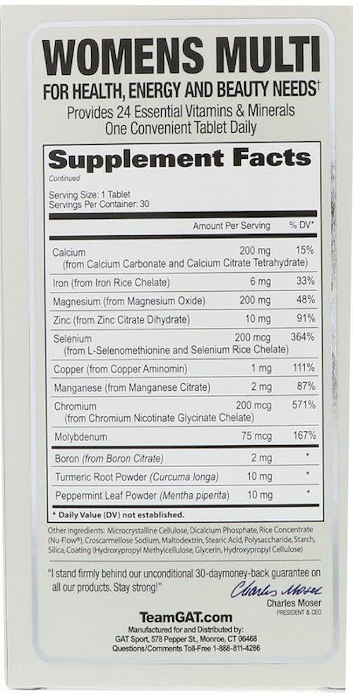 GAT Sports Multi Vitamin GAT Sports Women's Multi Vitamin 30 Tabs