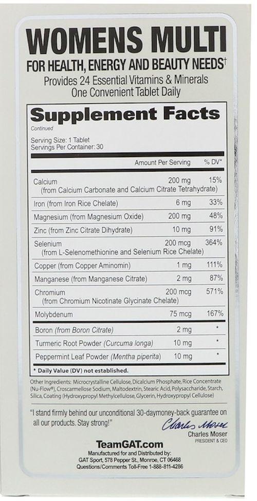 GAT Sports Multi Vitamin GAT Sports Women's Multi Vitamin 30 Tabs