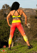 GenXLabs Yellow Red / X-Small Active Print Legging Muscles-R-Sexy