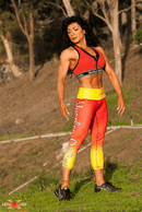 GenXLabs Yellow - Orange -Red / Print Legging Muscles-R-Sexy