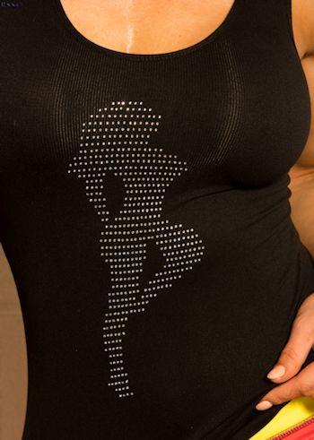 GenXLabs Muscles-R-Sexy Women's Tank Top Rhinestones Black