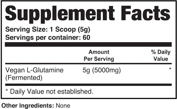 Alpha Prime Supps Glutamine Vegan 60 Servings facts