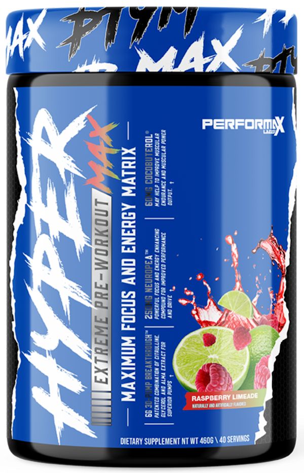Performax Labs Hypermax Extreme Pre Workout 40 servings straw
