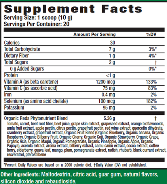 MHP Fit & Lean Immune Reds facts