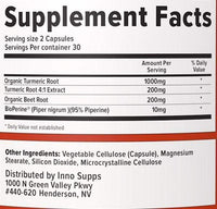Inno Supps Joint Support Inno Supps Organic Turmeric + Beet Root 60 caps