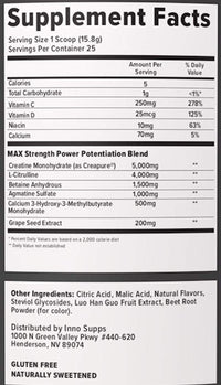 Inno Supps Muscle Pumps Inno Supps Max Strength 25 servings