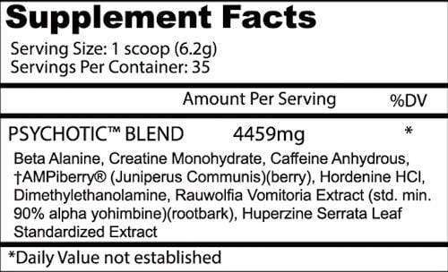 Insane Labz Beta-alanine Insane Labz Psychotic fact