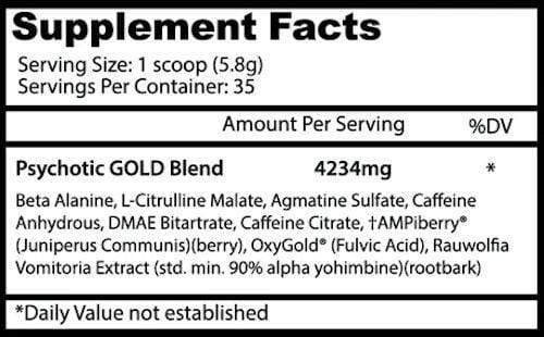 Insane Labz Citrulline Insane Labz Psychotic Gold 35 servings
