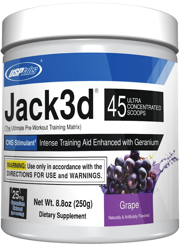 USP Labs Jack3d Hardcore Pre-Workout with DMHA grape