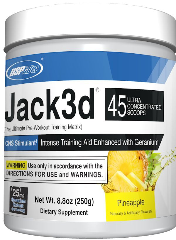 USP Labs Jack3d Hardcore Pre-Workout with DMHA pineapple