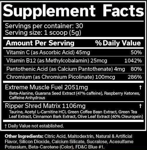 JNX Sports The Ripper Fat Burner Cobra Labs The Ripper 30 servings