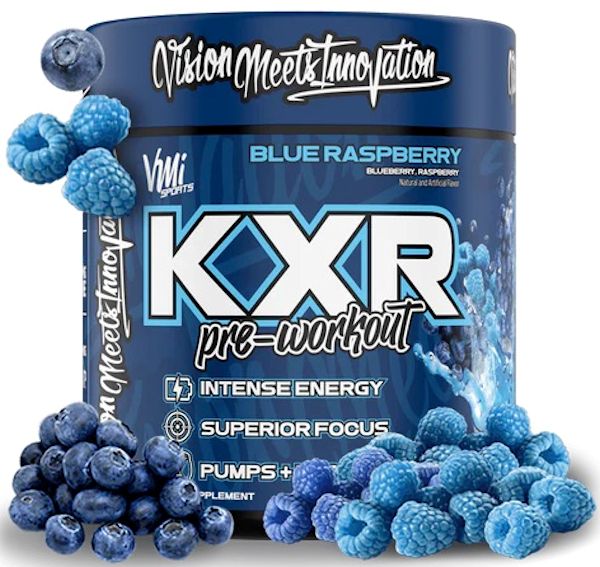VMI Sports K-XR High Stim Pre-Workout 30 servings blue