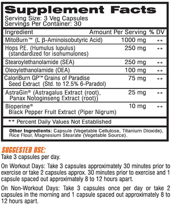 Competitive Edge Labs LipoVantage Stim-Free facts