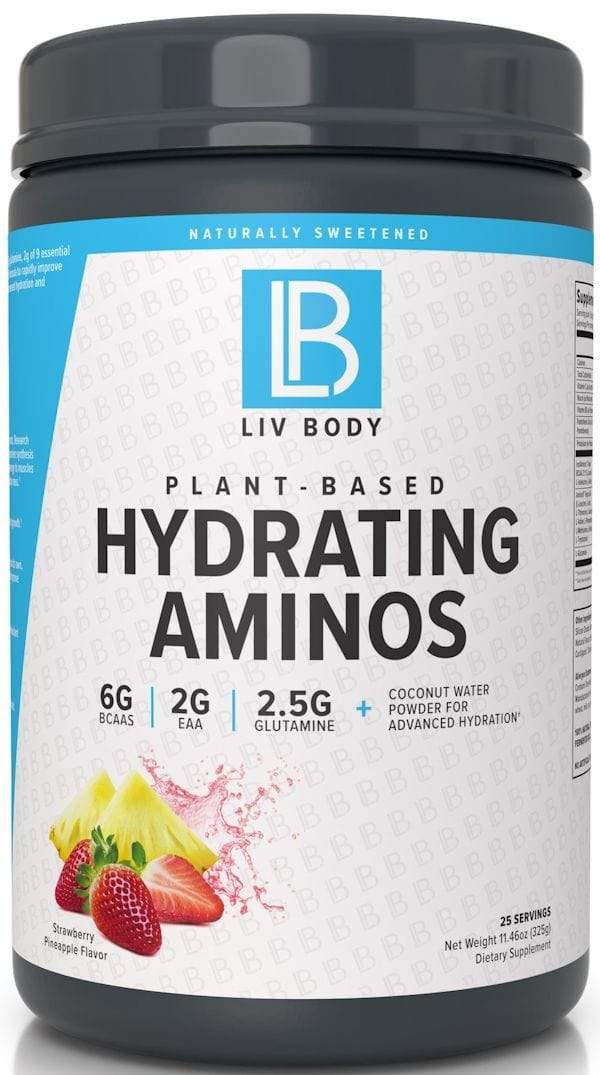 Liv Body BCAA Strawberry Pineapple Liv Body Hydrating Aminos 25 servings