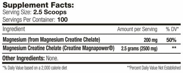 Serious Nutrition Solutions SNS Magnesium Creatine Chelate fact