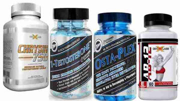 Hi-Tech Pharmaceuticals Mass Stack Osta-Plex, 1-Testosterone, GenXLabs Chysin 750 with FREE AB-12