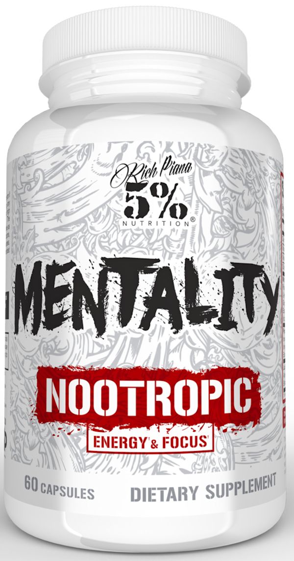 5% Nutrition Mentality Energy and Focus 60 caps