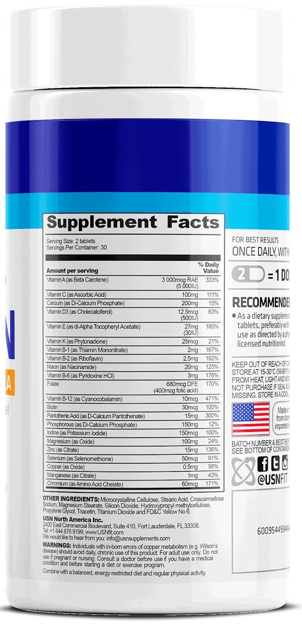 USN Vibrance Multi-Vitamin 60 tabs-2