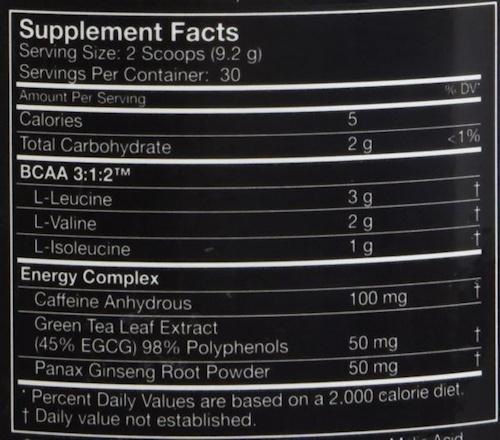 MusclePharm BCAA Blue Raspberry MusclePharm BCAA 3:1:2 Energy