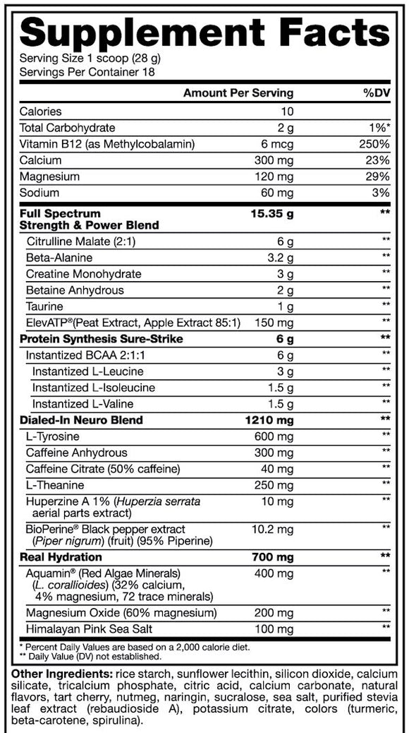 Madness All-In Mutant pre-workout fact